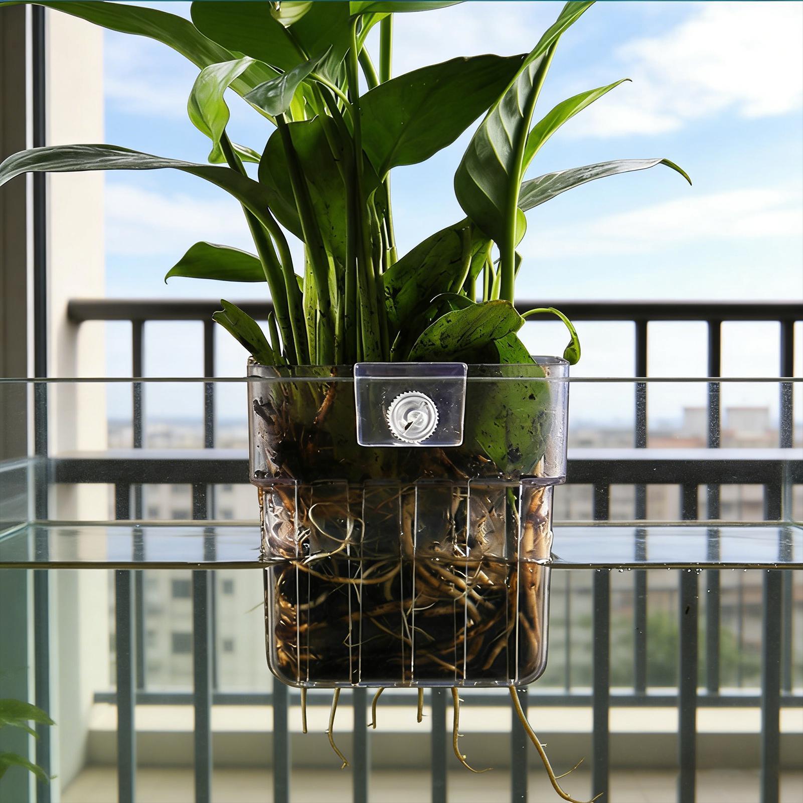 Pot Tanaman Akuarium Transpara - Aquarium Plant Ornament ulasan dan harga