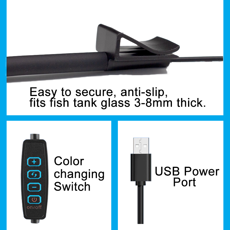 Lampu LED Akuarium USB Lampu T - Aquarium Plant Ornament ulasan dan harga