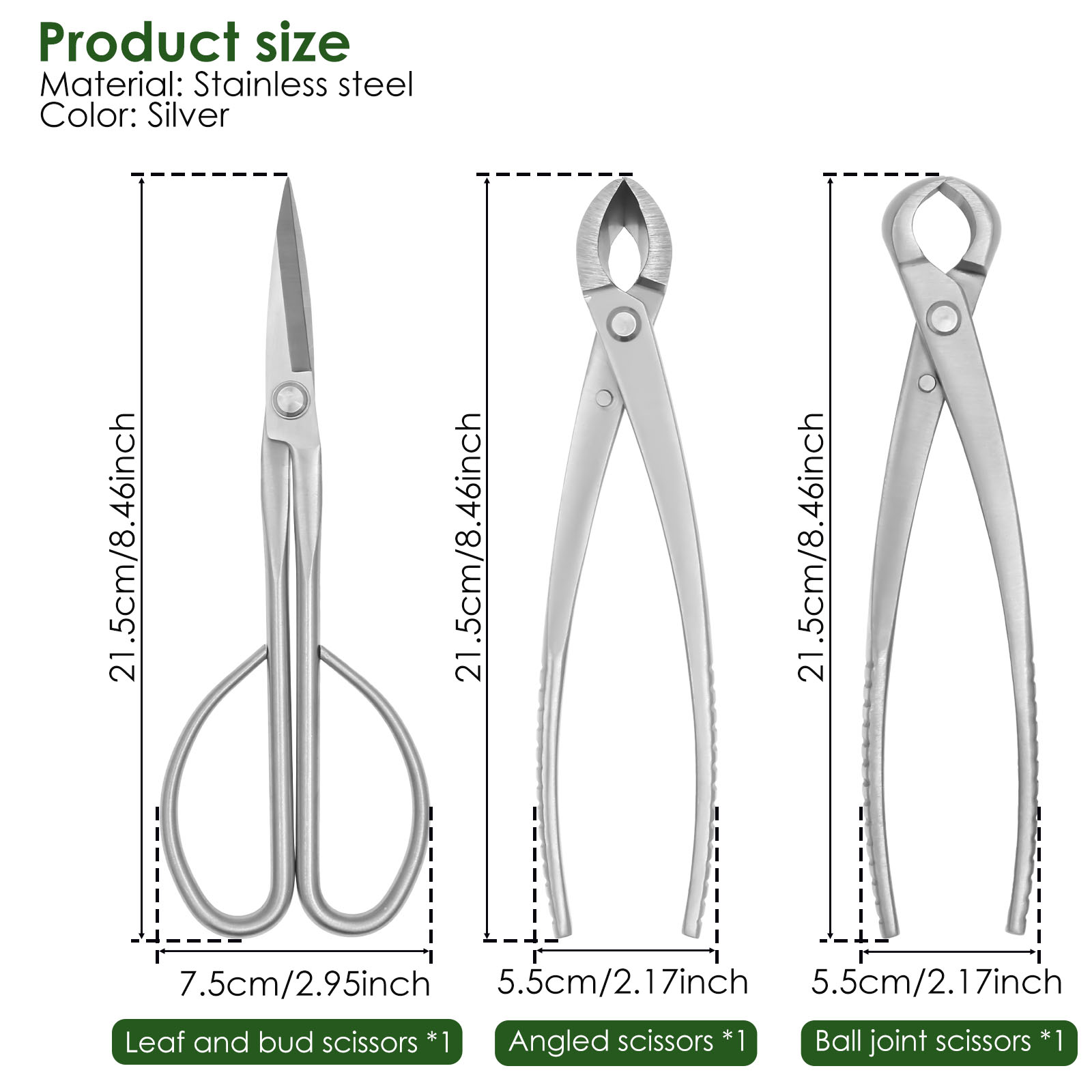 3 Pcs Set Alat Bonsai dengan P - Trimming Scissor Set ulasan dan harga